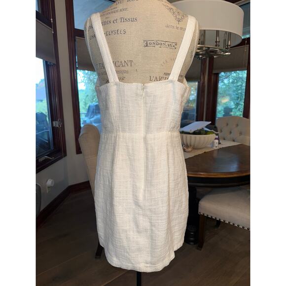 Abercrombie & Fitch Tweed Sleeveless Tailored Mini Dress White Size Large EUC - Picture 4 of 7